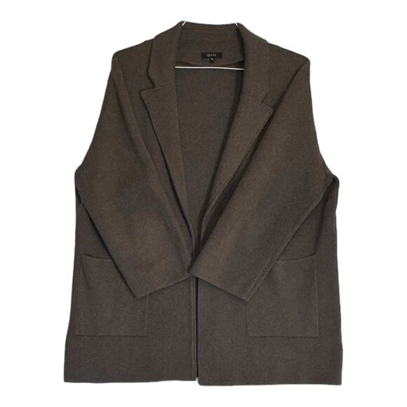 Quince Heathered Brown Open Front Cardigan - Picture 10 of 15